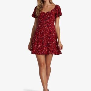 NWT Roxy "Shoulder Shimmy" Floral Skater Dress XL Party Beach Y2K 90s Babydoll